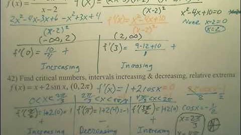 3.3 Increasing and Decreasing Practice p2b - Calculus
