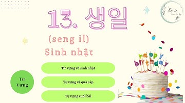 Từ vựng tiếng Hàn sơ cấp 1 - Bài 13