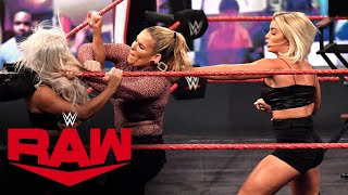 Mandy Rose & Dana Brooke Throw Down With Natalya & Lana Raw, Oct. 12, 2020