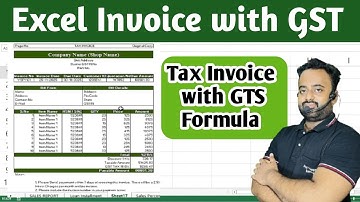 Excel Invoice with GST | Automatic Tax Invoice Format in Excel | GST Billing Sheet Formula Tutorial