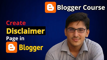 How to Create Disclaimer page for blogger