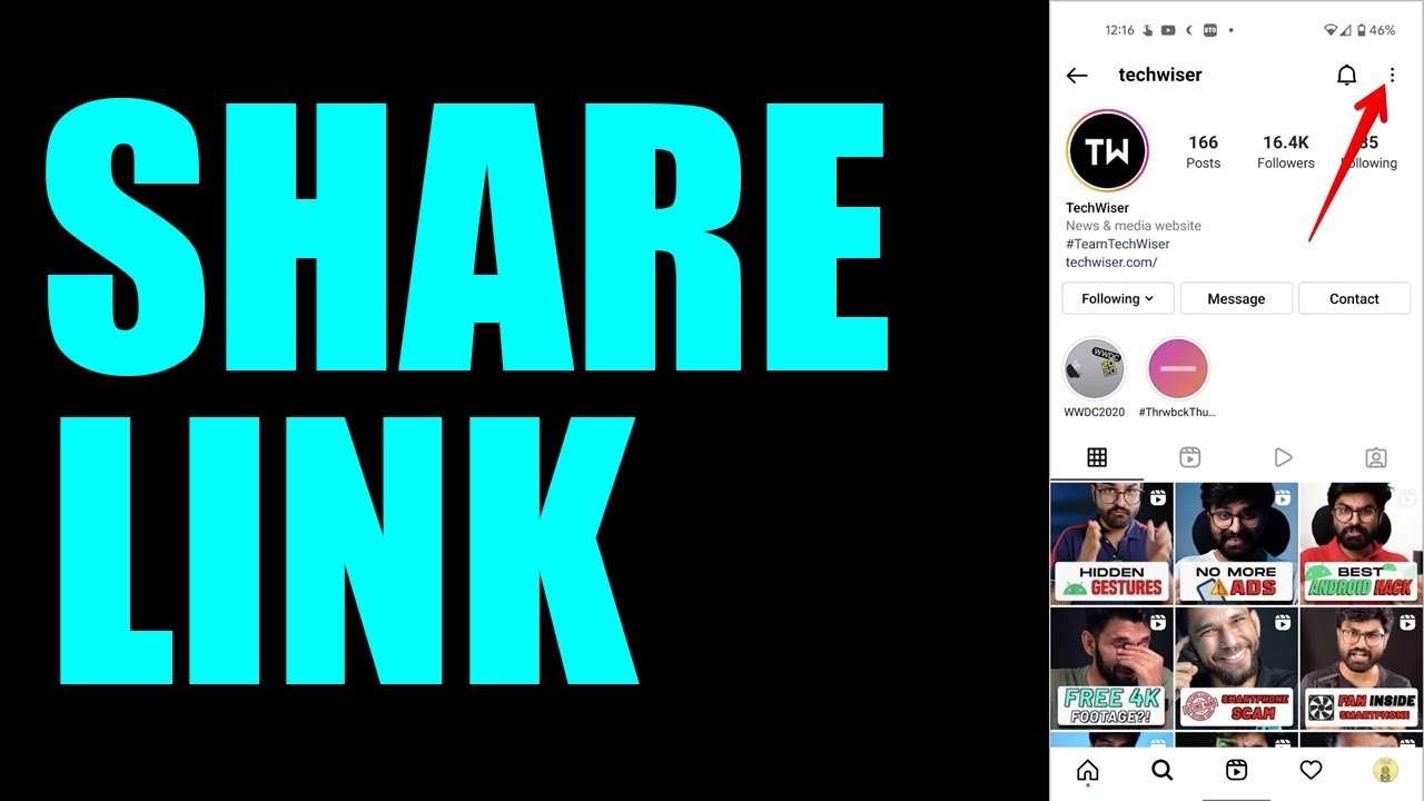 how-to-share-profile-link-of-instagram-easy-quick-youtube