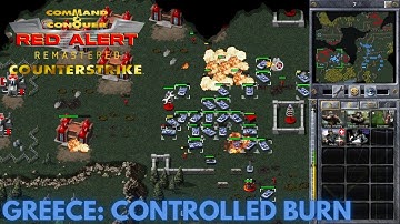 Command & Conquer Red Alert Remastered - Counterstrike - GREECE CONTROLLED BURN (Hard)