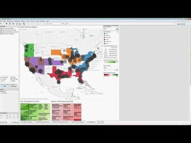 Utilizing Tableau and HP Vertica Demo - Consolidating Worksheets into a Single Dashboard