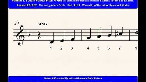 Part 2b. LESSON 20 of 32, The re_d minor scale. EAR TRAINING EXERCISES