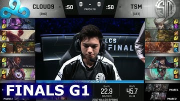 TSM vs Cloud 9 Game 1 | Grand Finals S7 NA LCS Spring 2017 | TSM vs C9 G1 1080p