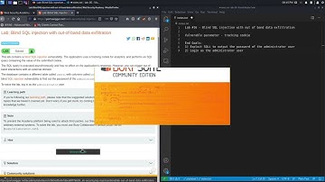 18 Lab #16 Blind SQL injection with out of band data exfiltration