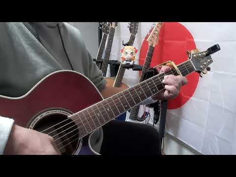 #108【 マジンガーＺ 】水木一郎、曲に合わせて弾いてみた。簡単ﾊﾞｰｼﾞｮﾝ！【コード表あり】