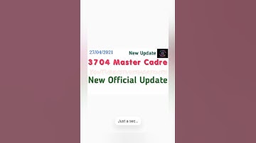 New Official Update 3704 Master Cadre| 120 Technical Assistant Detailed Notification