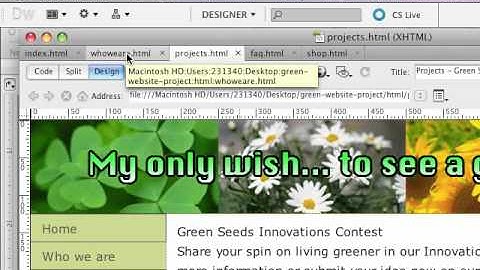 Creando un sitio web en Dreawmeaver CS5 part III