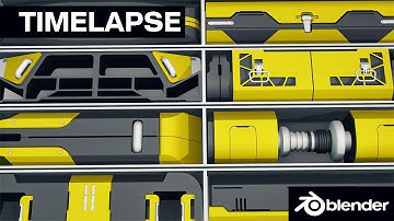 Modelling Sci fi inserts for Kit Ops in Blender