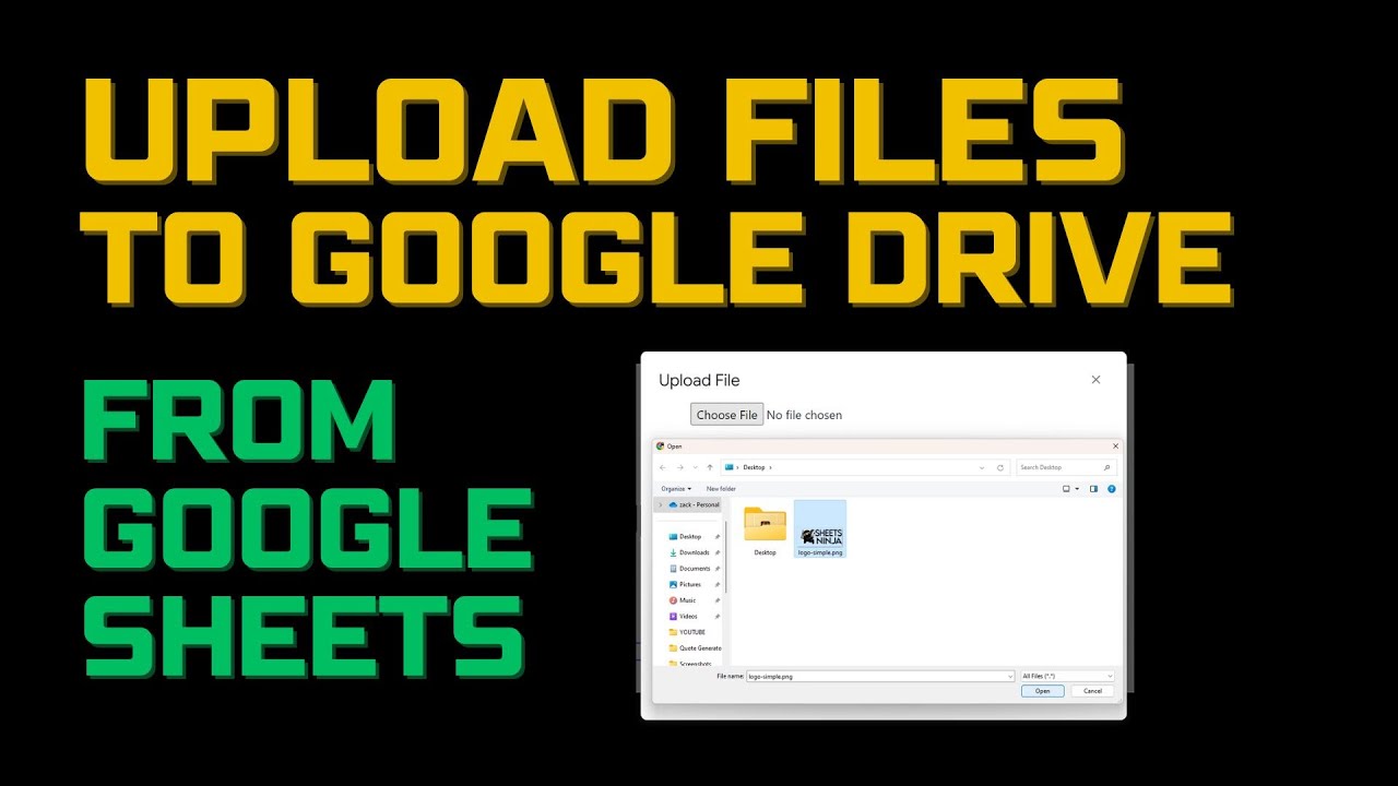Upload Files To Google Drive From Google Sheets Apps Script Tutorial
