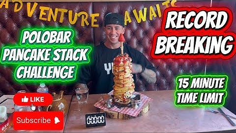 Famous polobar pancake stack challenge 