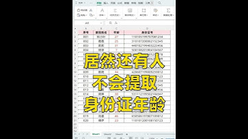 Excel提取身份证年龄，只要10秒🔥 #office办公技巧 #excel技巧 #办公技巧 #职场 #文员