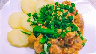 Бефстроганов из индейки. Вкусный и простой рецепт для неожиданных гостей. Бефстроганов из индейки. Вкусный и простой рецепт для неожиданных гостей.