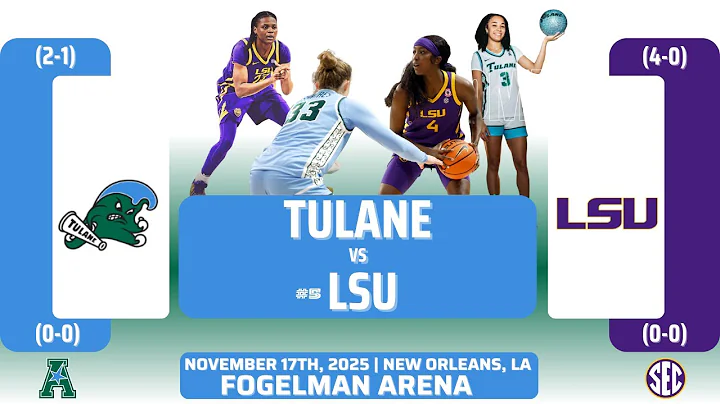 Tulane vs No. 5 LSU | NCAA Women's Basketball | 11.17.25