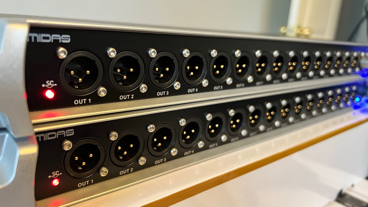 Midas StageConnect DN4816O used with M32 or X32 via Our