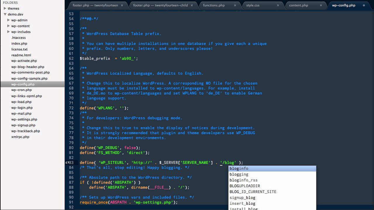 Setting the WP_SITEURL through wp-config.php