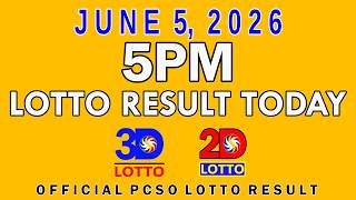 5pm Lotto Result Today June 5 2026 Swertres 3D Lotto Ez2 2D Lotto PCSO