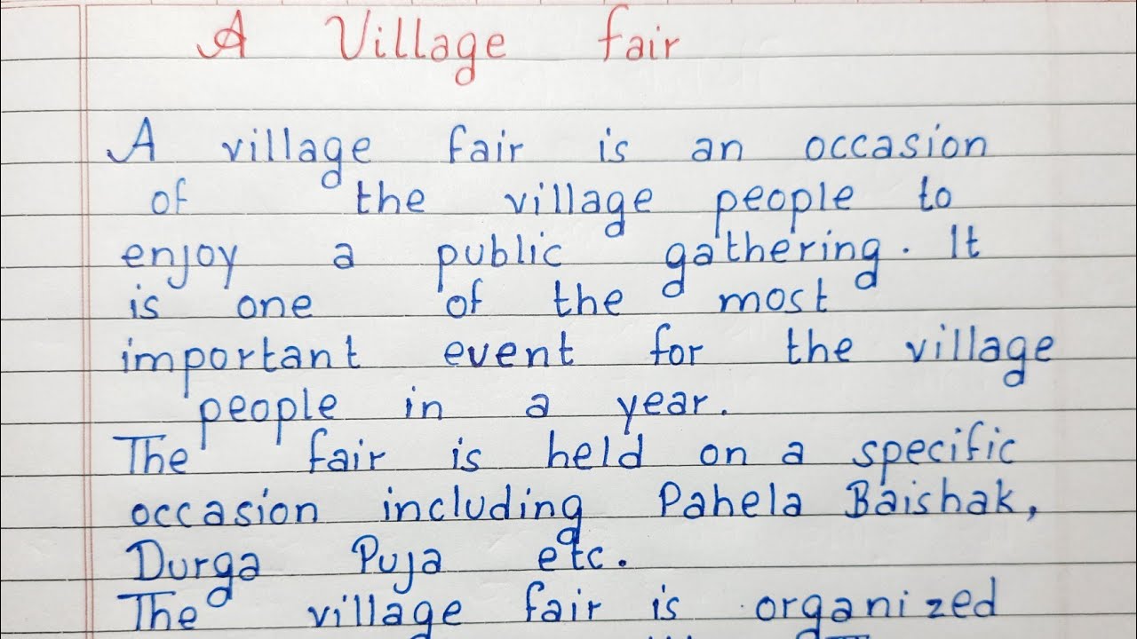 essay on village festival