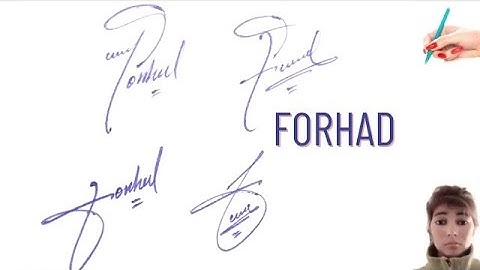 Forhad name signature with arooj