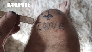 STICK AND POKE TATTOOS / HANDPOKE . TATUAJE CON AGUJA CASERO.