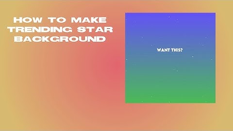 How to make trending star background on alight moition