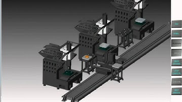 MachineWorks - Automatic Production Line 3 Machines by FIDIA