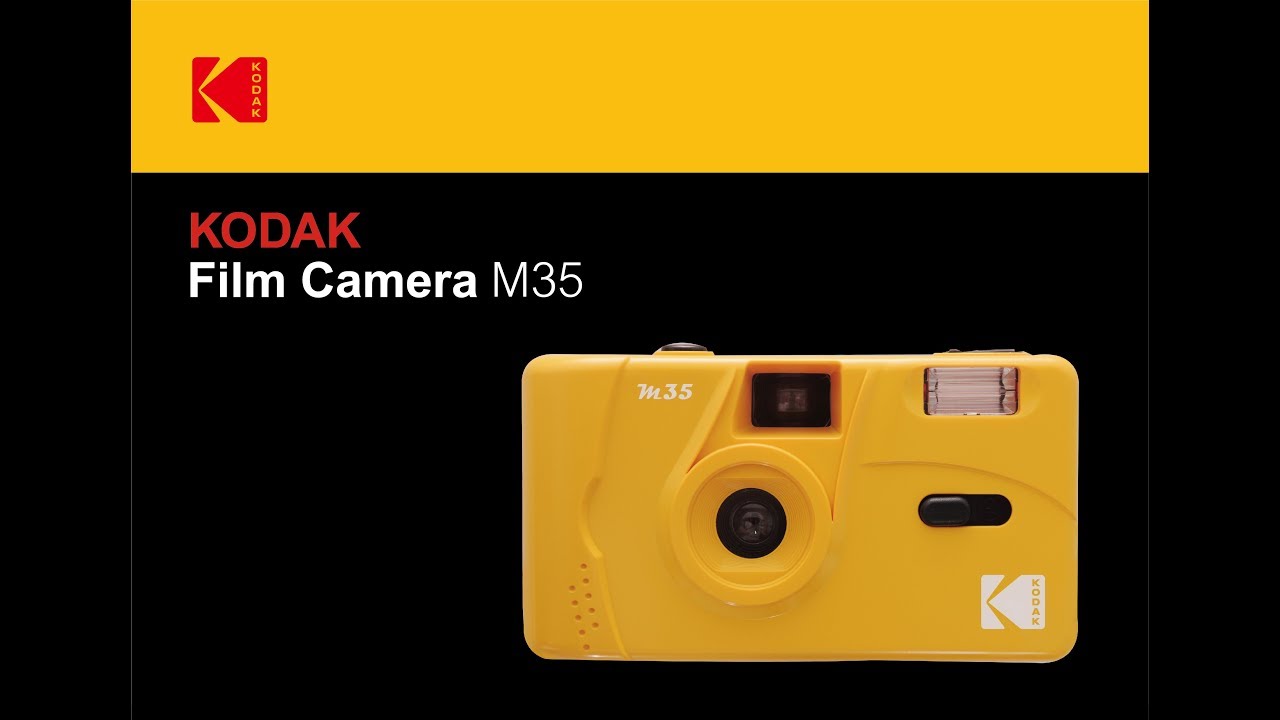 Kodak Vintage Retro M35 35mm Caméra De Film Réutilisable Jaune