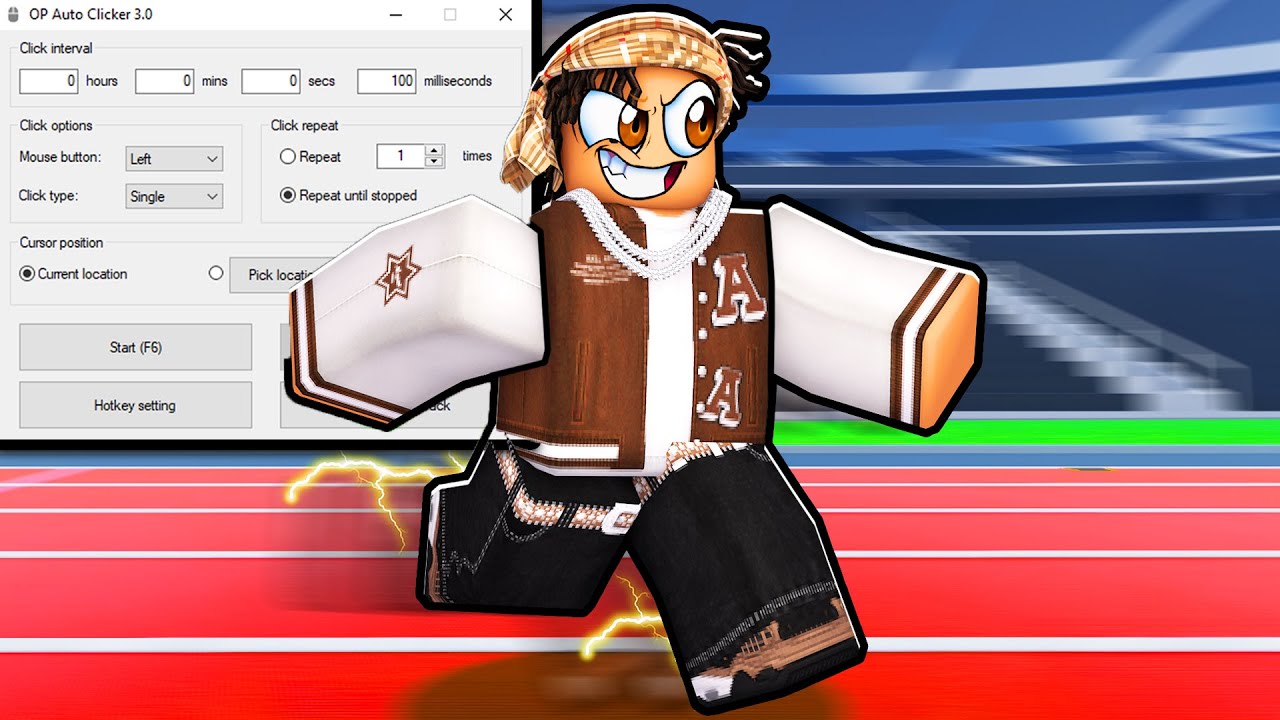 The fastest auto clicker in roblox track field infinite youtube