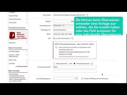 Überweisung tätigen im
