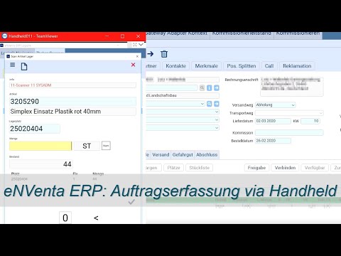 eNVenta ERP ✅ Auftragserfassung mit dem Handheld  in der eLogistik App