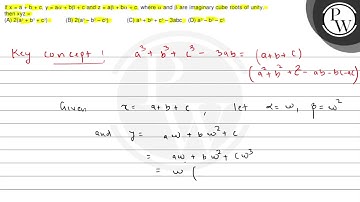 If \( x=a+b+c, y=a \alpha+b \beta+c \) and \( z=a \beta+b \alpha+c ...
