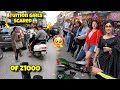 Cute girls reaction bunny helmet on z1000z1000 crash krdi kawasaki z1000