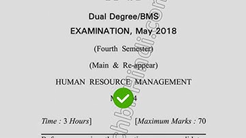 2018 Dcrust MBA 4th Sem Human Resource Management Question Paper