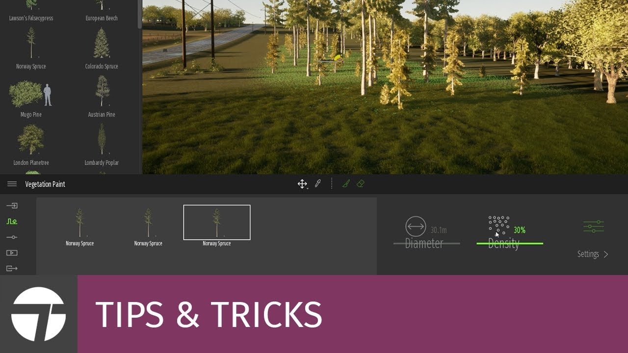 how to add new trees from speedtree to twinmotion