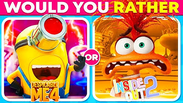 Would You Rather..? INSIDE OUT 2 or DESPICABLE ME 4 Edition!🤔🍿 | Quiz Intractor