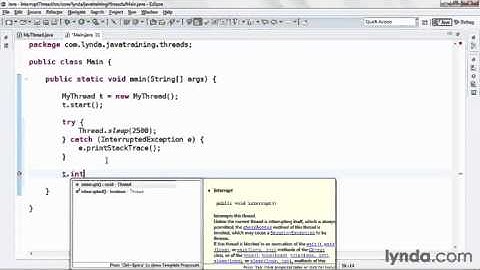 java tutorial Interrupting a Thread