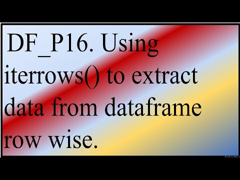 Using iterrows() to