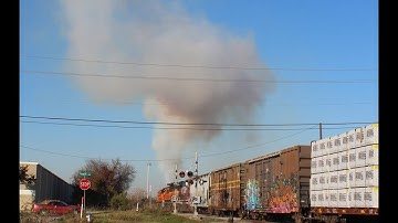 A huge smoke show from a BNSF local // Trinity Rail Productions