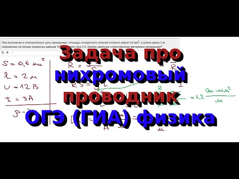 Задача про нихромовый проводник — ОГЭ (ГИА) физика