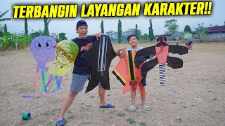 DITDIM COBA TERBANGIN LAYANGAN KARAKTER!! TERBANGNYA GIMANA YA??