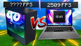 video thumbnail for: Gaming PC Vs M1 MacBook Air Minecraft FPS Test