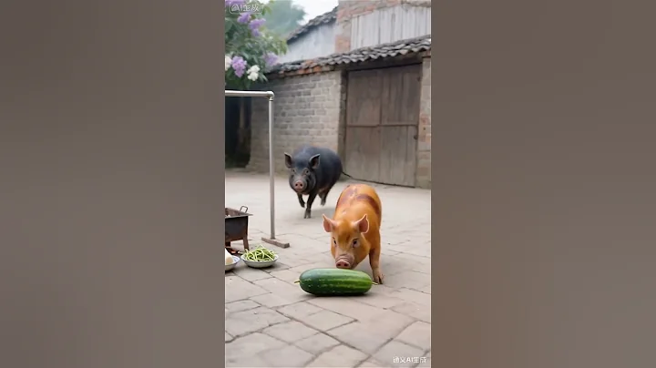 Boo absurd video, ai short video, rural life, funny, pig