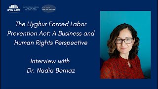 The Uyghr Forced Labor Prevention Act: A Business and Human Rights Perspective