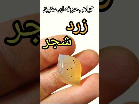 جدیدترین تراشم روی عقیق زرد آخرش شوکه ام کرد شجر عقیق سنگ قیمتی