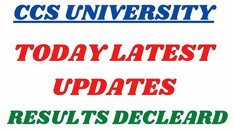 Ccs University Meerut Today Latest Update|And Results Decleard #ccsuniversitymeerut #ccs #ccsu #ccs