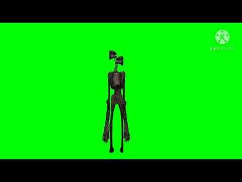 siren head waves and eats you green screen