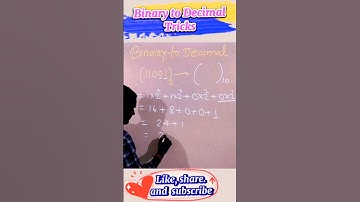 Binary to Decimal ✍️ #motivation #khanresearchcentrepatna #khansirptna #physicswallah #ak_study24