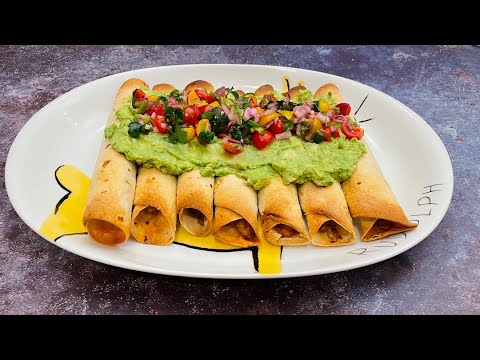 Taquitos with Pico de Gallo and Guacamole